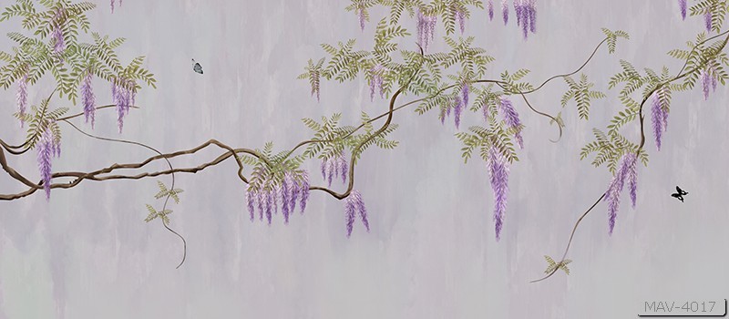 Cành hoa dây leo màu tím MAV-4017